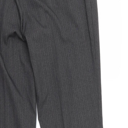Taylor & Wright Mens Grey Striped  Dress Pants Trousers Size S L31 in