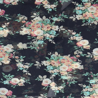 heart & bows Womens Blue Floral  Cropped Button-Up Size 10