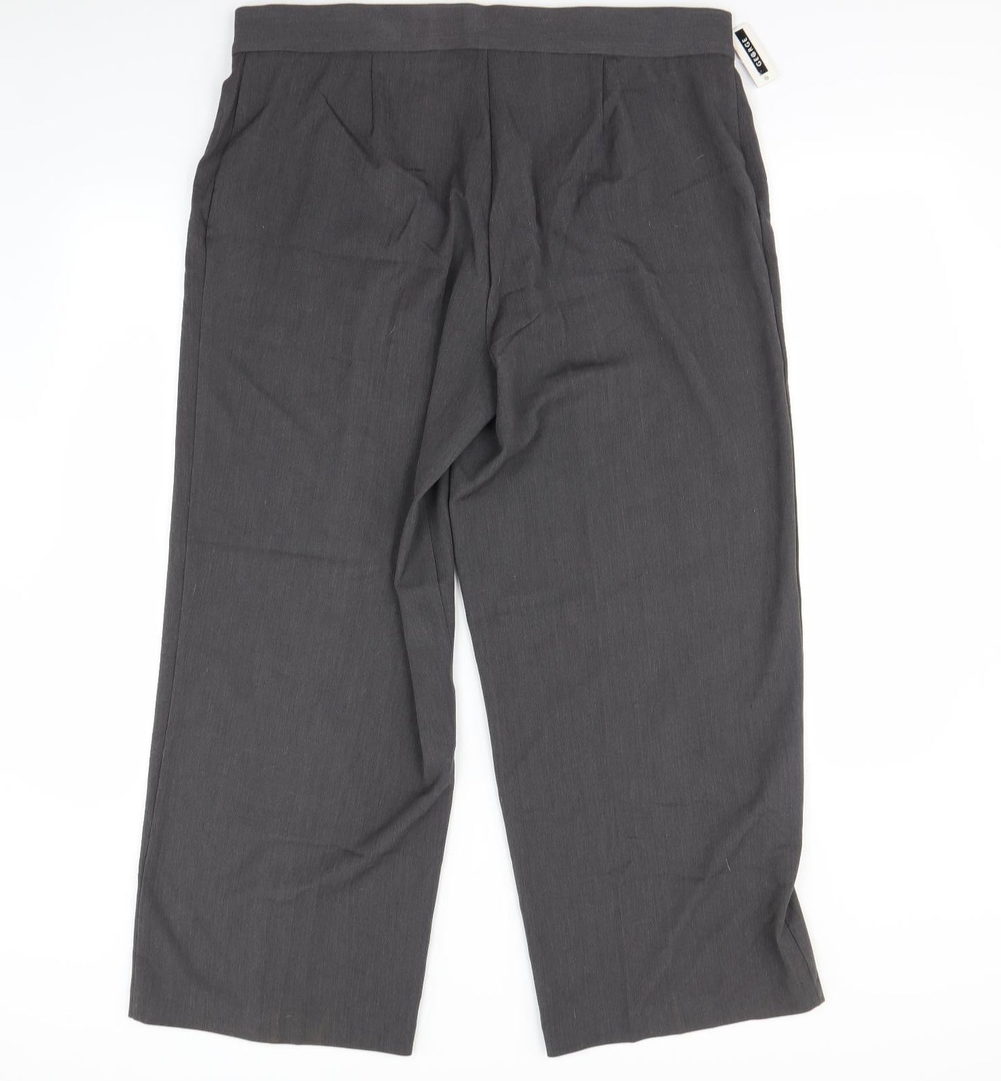 Womens UK Size 18 BM Regular Fit Dress Pants Grey Trousers