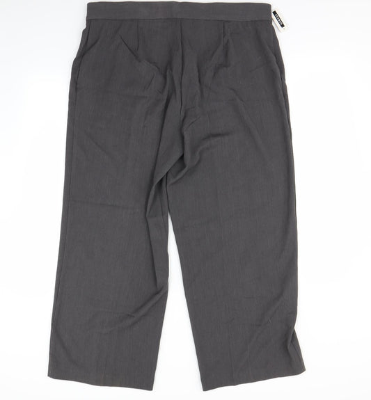 BM Womens Grey   Dress Pants Trousers Size 18 L27 in