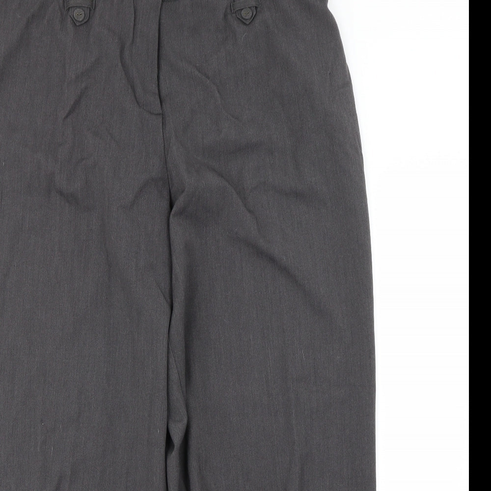 Womens UK Size 18 BM Regular Fit Dress Pants Grey Trousers