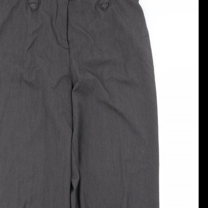 Womens UK Size 18 BM Regular Fit Dress Pants Grey Trousers