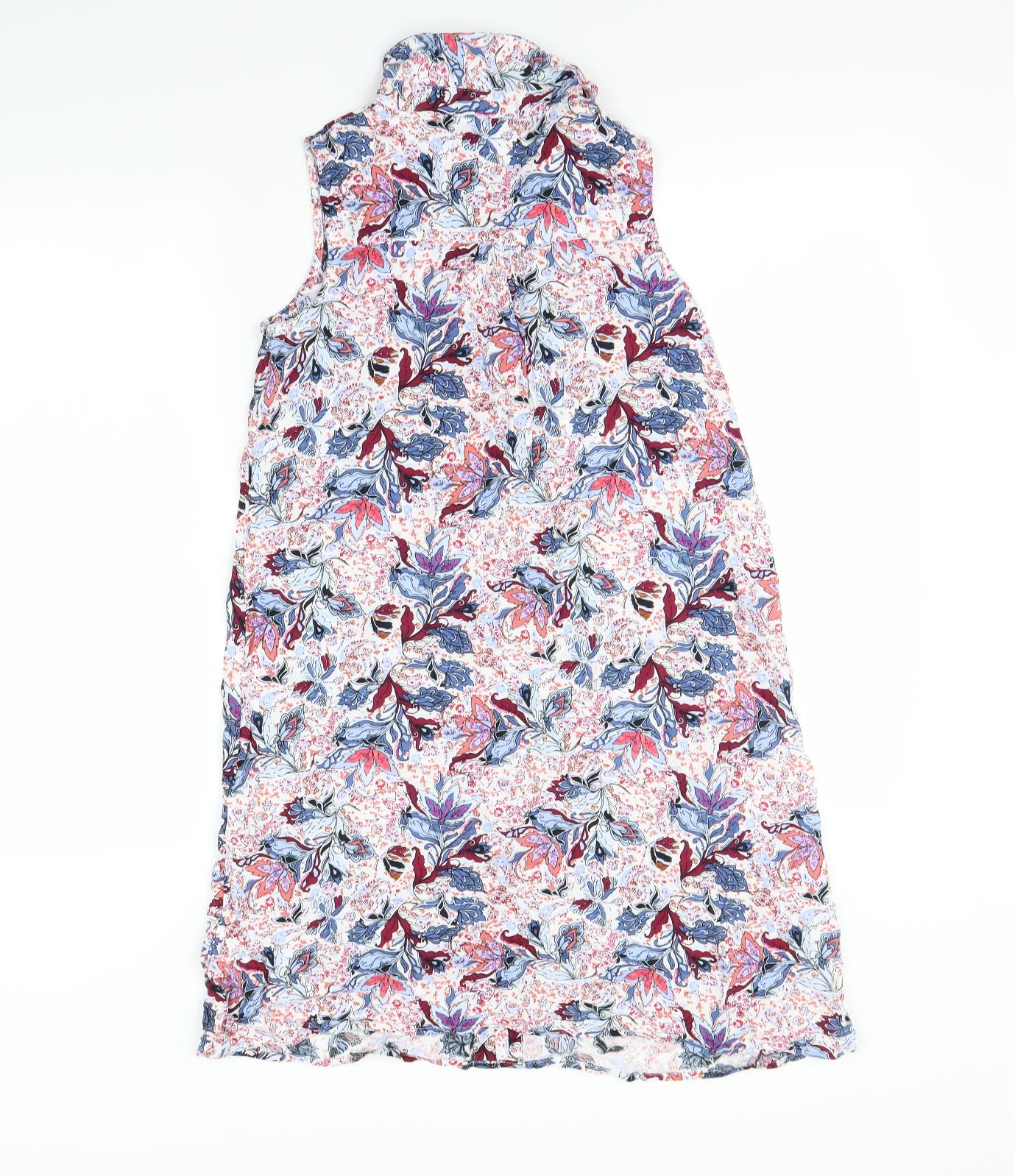 LH Womens Multicoloured Floral  Basic Button-Up Size 8