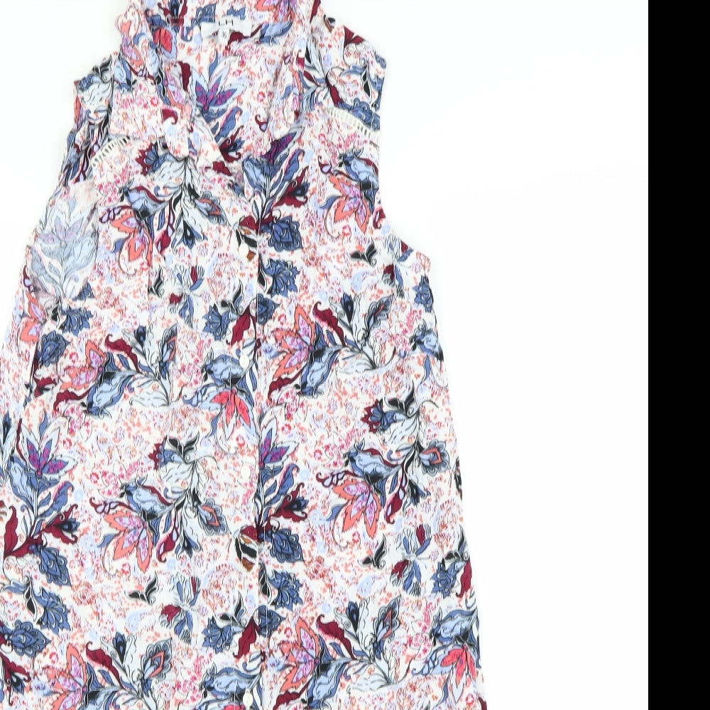 LH Womens Multicoloured Floral  Basic Button-Up Size 8