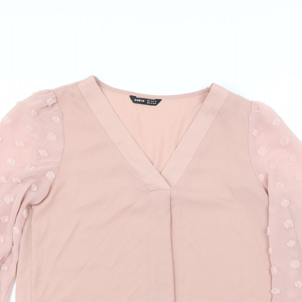 Shein  Womens Pink   Basic Blouse Size S