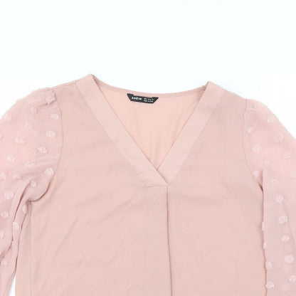 Shein  Womens Pink   Basic Blouse Size S