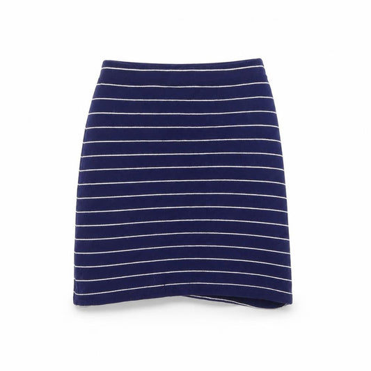Pretty little thing Womens Blue Striped  Mini Skirt Size 6