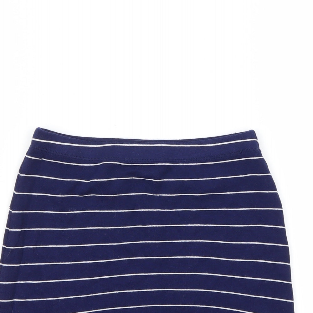 Pretty little thing Womens Blue Striped  Mini Skirt Size 6