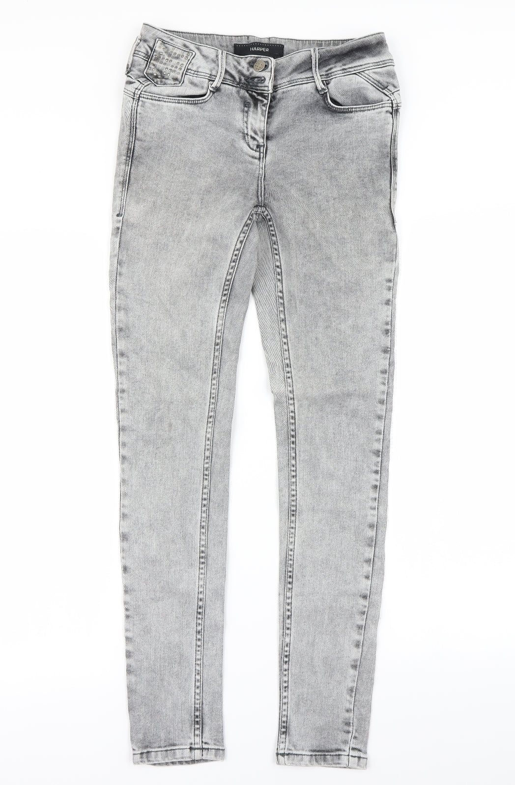 Harper Womens Grey   Skinny Jeans Size 8 L30 in