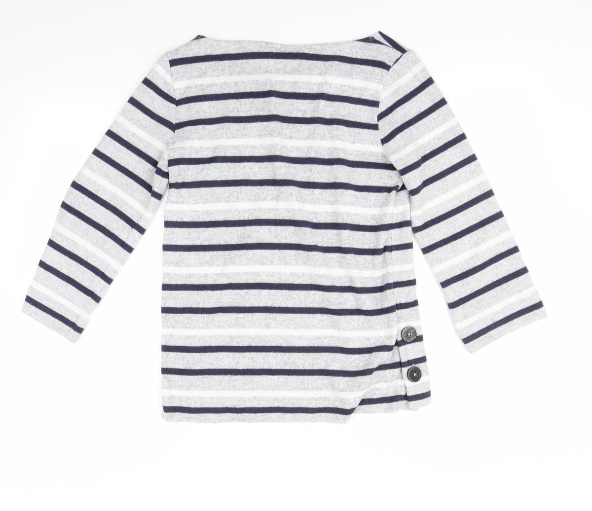 Nutmeg Womens Grey Striped  Pullover Jumper Size 8