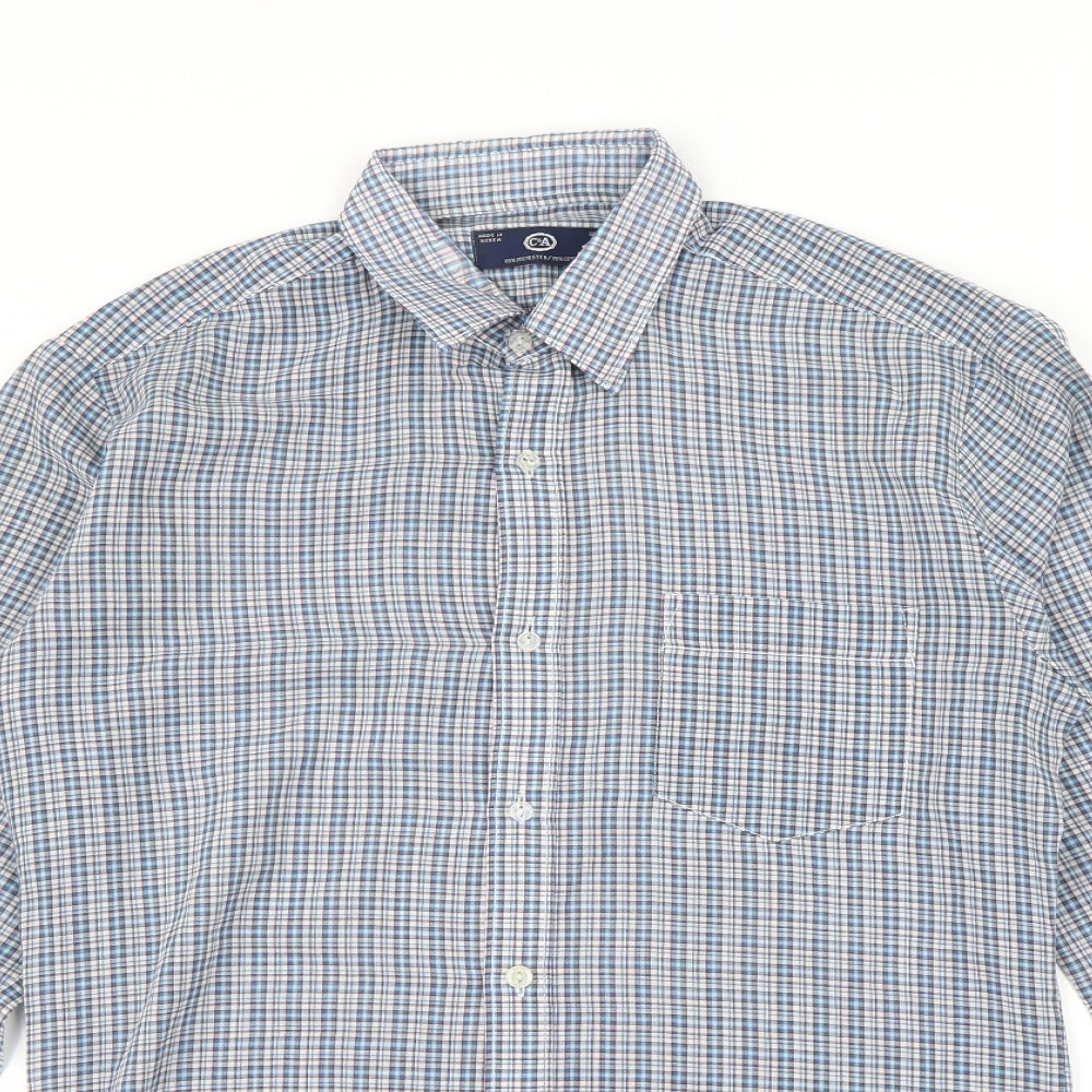 C&A Mens Multicoloured Check   Button-Up Size M