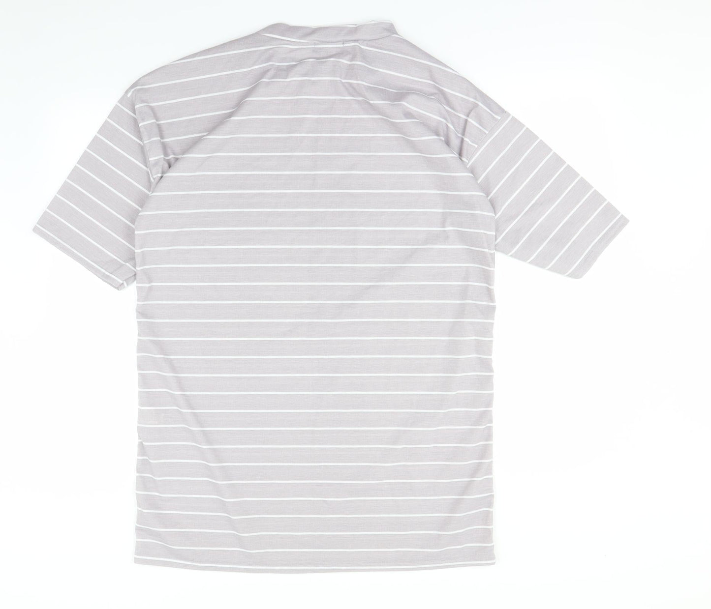 Prettylitlething Womens Grey Striped  Basic T-Shirt Size 8