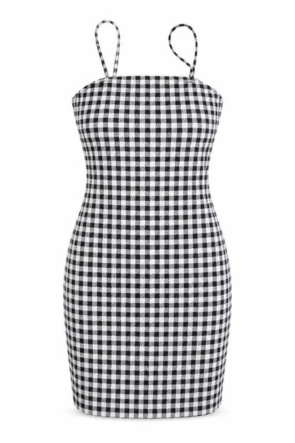 SHEIN Womens Black Check  Mini  Size M