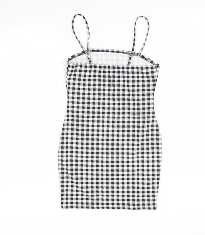 Shein  Womens Black Check  Mini  Size M
