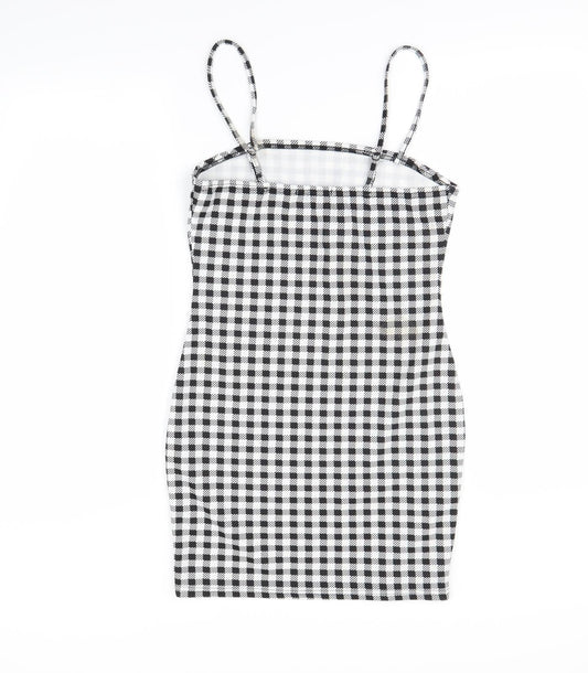 Shein  Womens Black Check  Mini  Size M