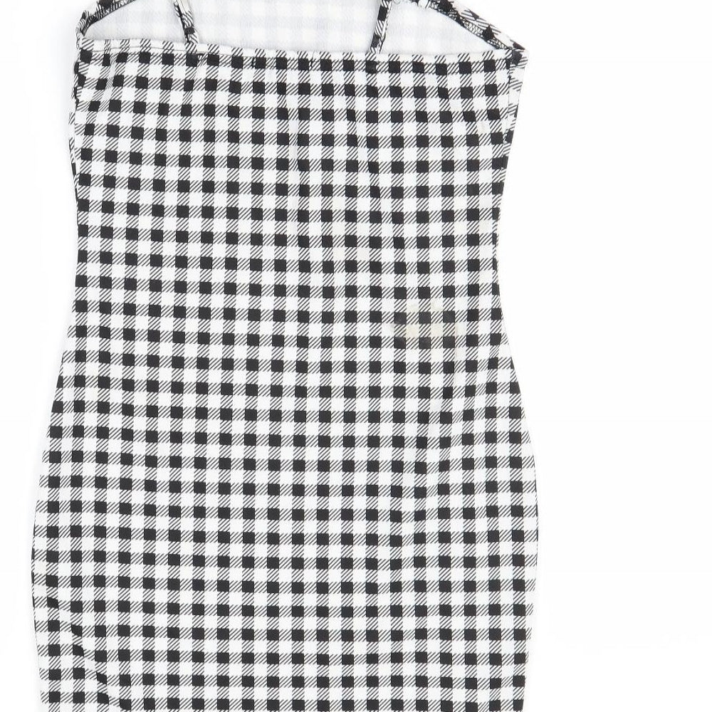 Shein  Womens Black Check  Mini  Size M