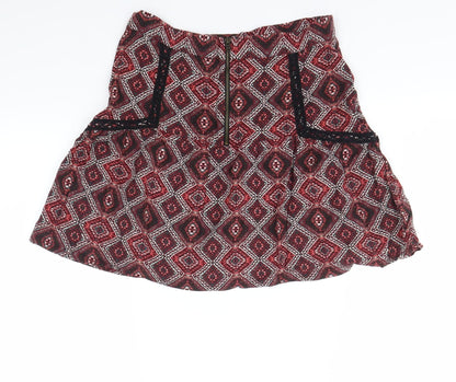 Staring at Stars Womens Purple Geometric  Mini Skirt Size S