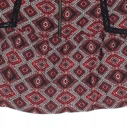 Staring at Stars Womens Purple Geometric  Mini Skirt Size S