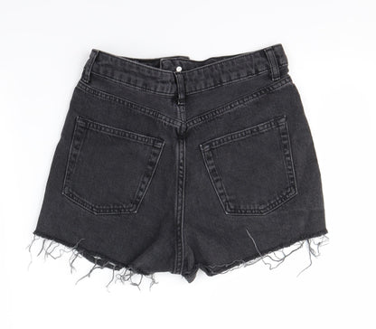 Topshop Womens Black   Cut-Off Shorts Size 8