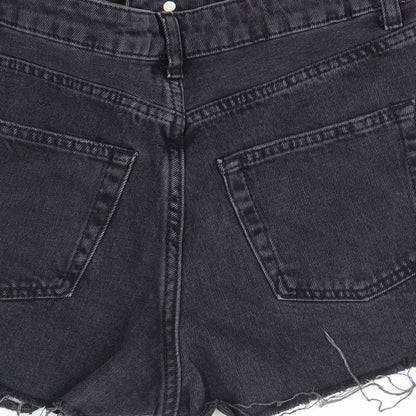 Topshop Womens Black   Cut-Off Shorts Size 8