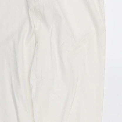 Womens UK Size  Preworn Regular Fit Straight White Jeans