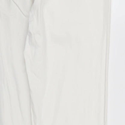 Womens UK Size  Preworn Regular Fit Straight White Jeans