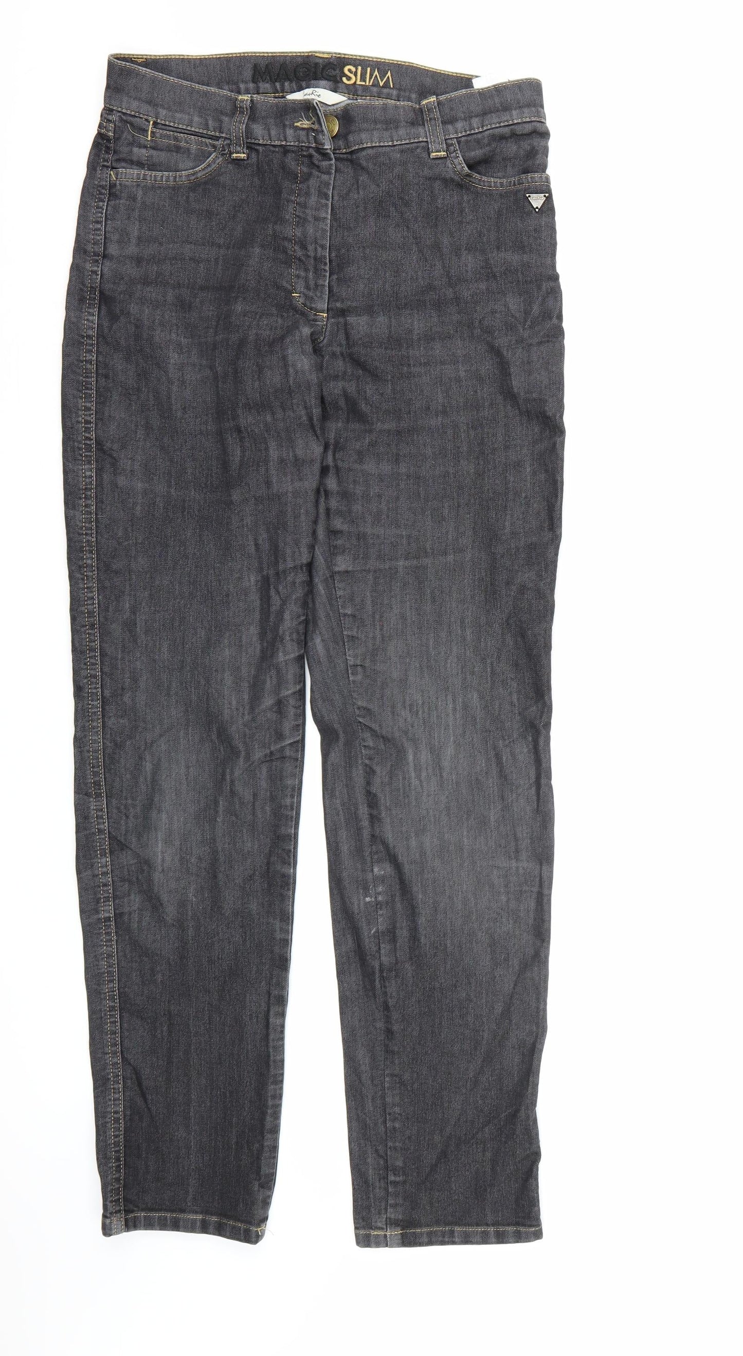 LauRie Womens Black  Denim Straight Jeans Size 10 L30 in