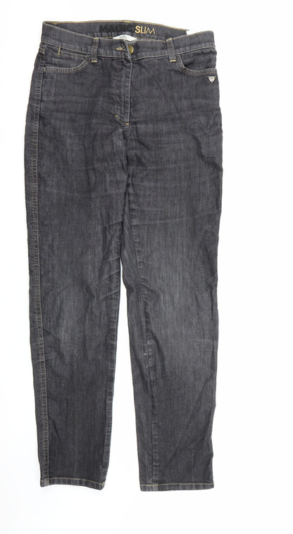 LauRie Womens Black  Denim Straight Jeans Size 10 L30 in