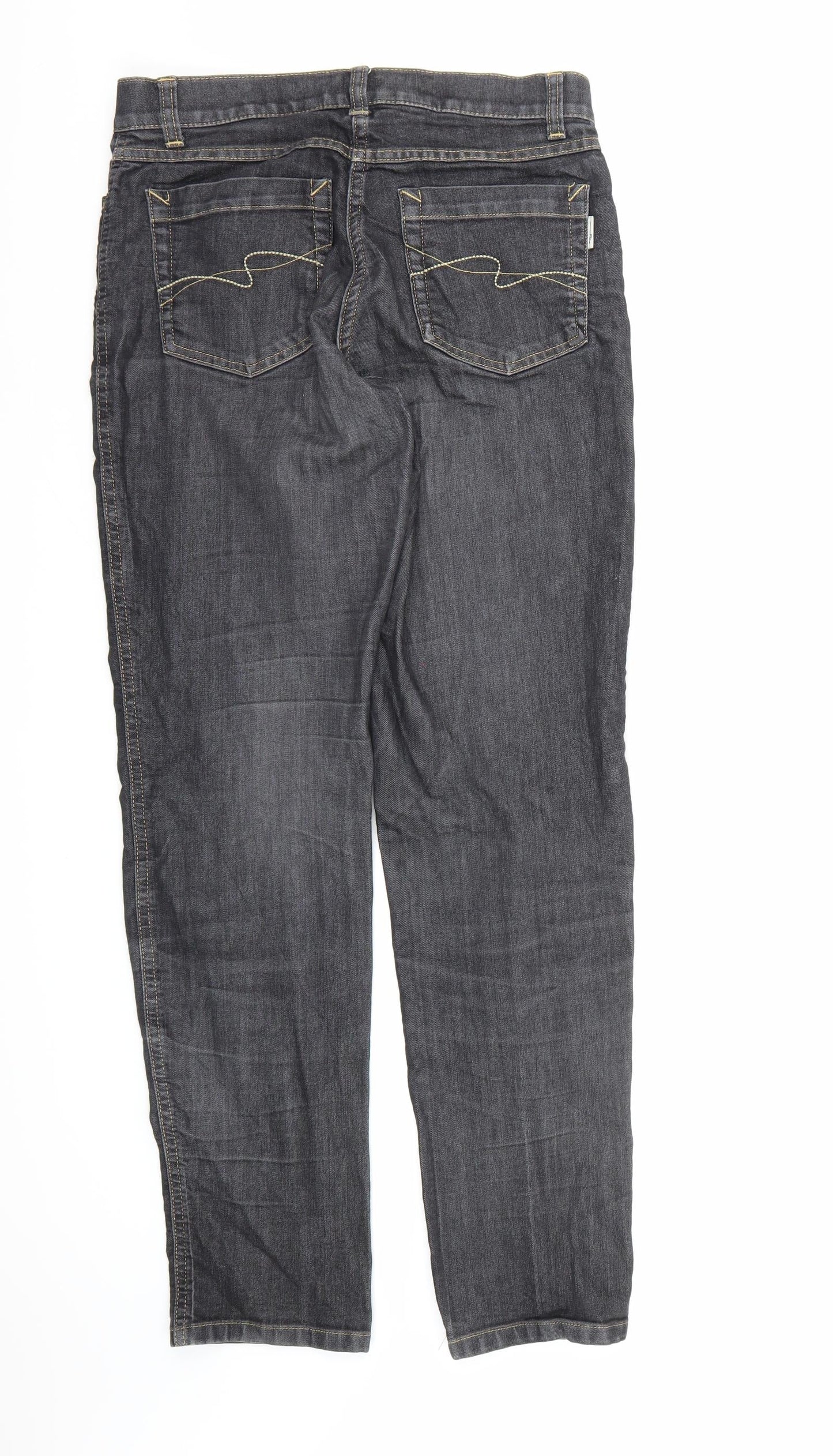 LauRie Womens Black  Denim Straight Jeans Size 10 L30 in