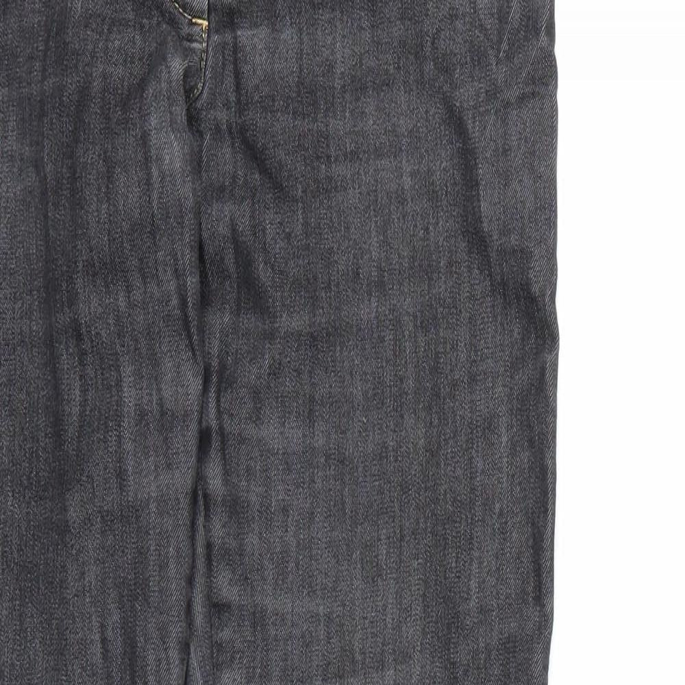 LauRie Womens Black  Denim Straight Jeans Size 10 L30 in