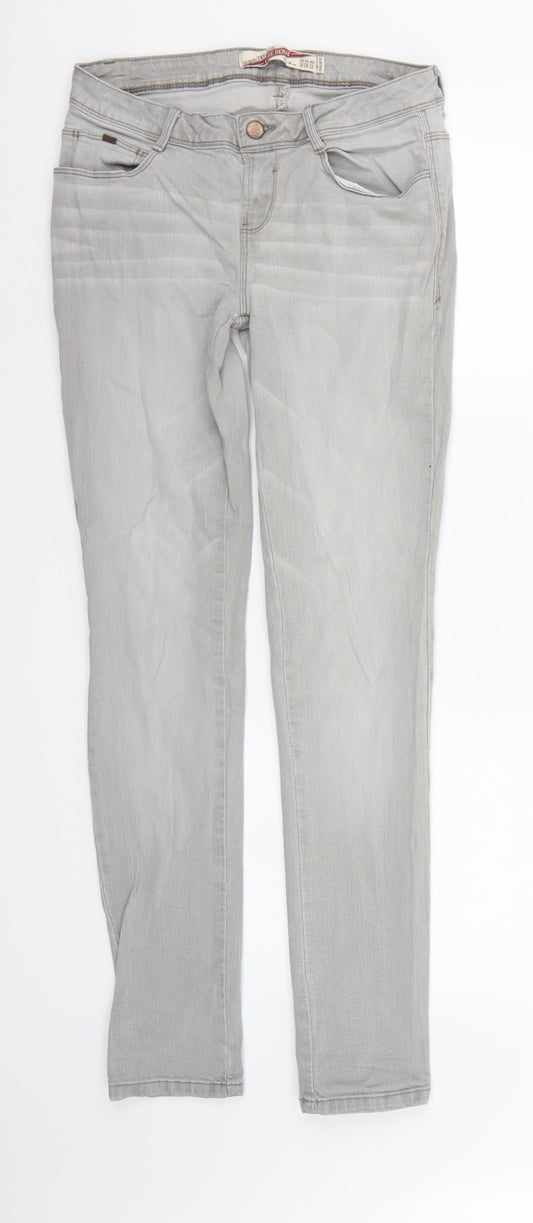Zara Mens Grey  Denim Straight Jeans Size XS L30 in
