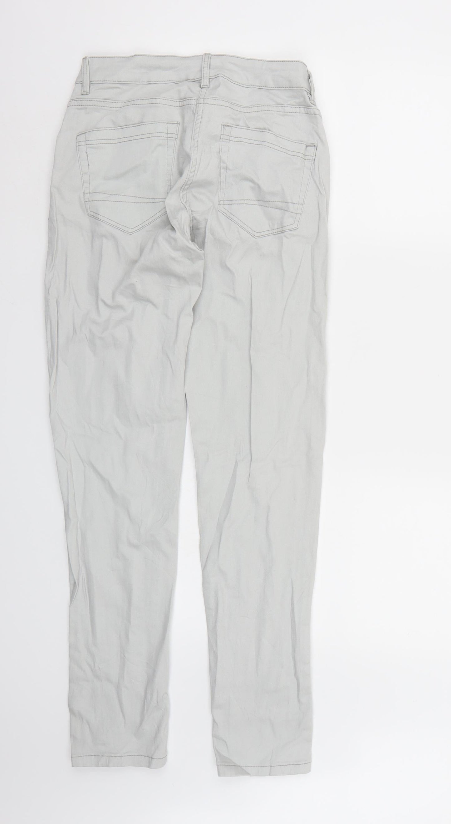 Womens UK Size  Preworn Regular Fit Skinny Grey Jeans