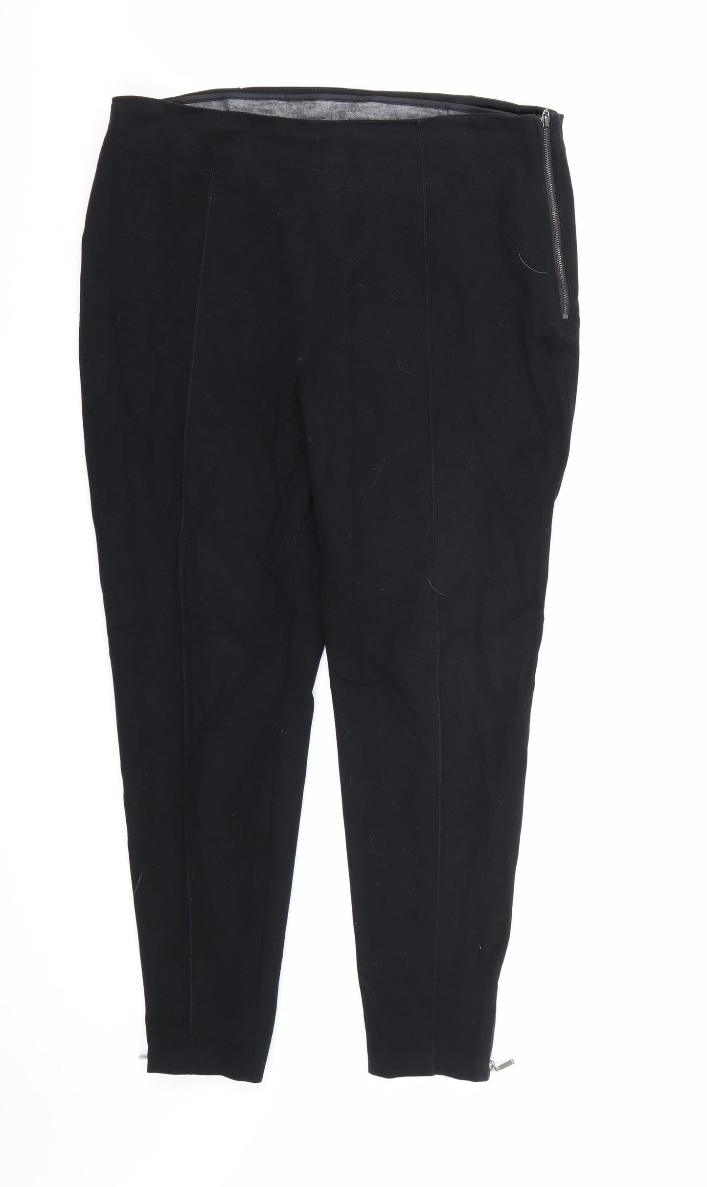 Womens UK Size 16 Marks and Spencer Regular Fit  Black Trousers