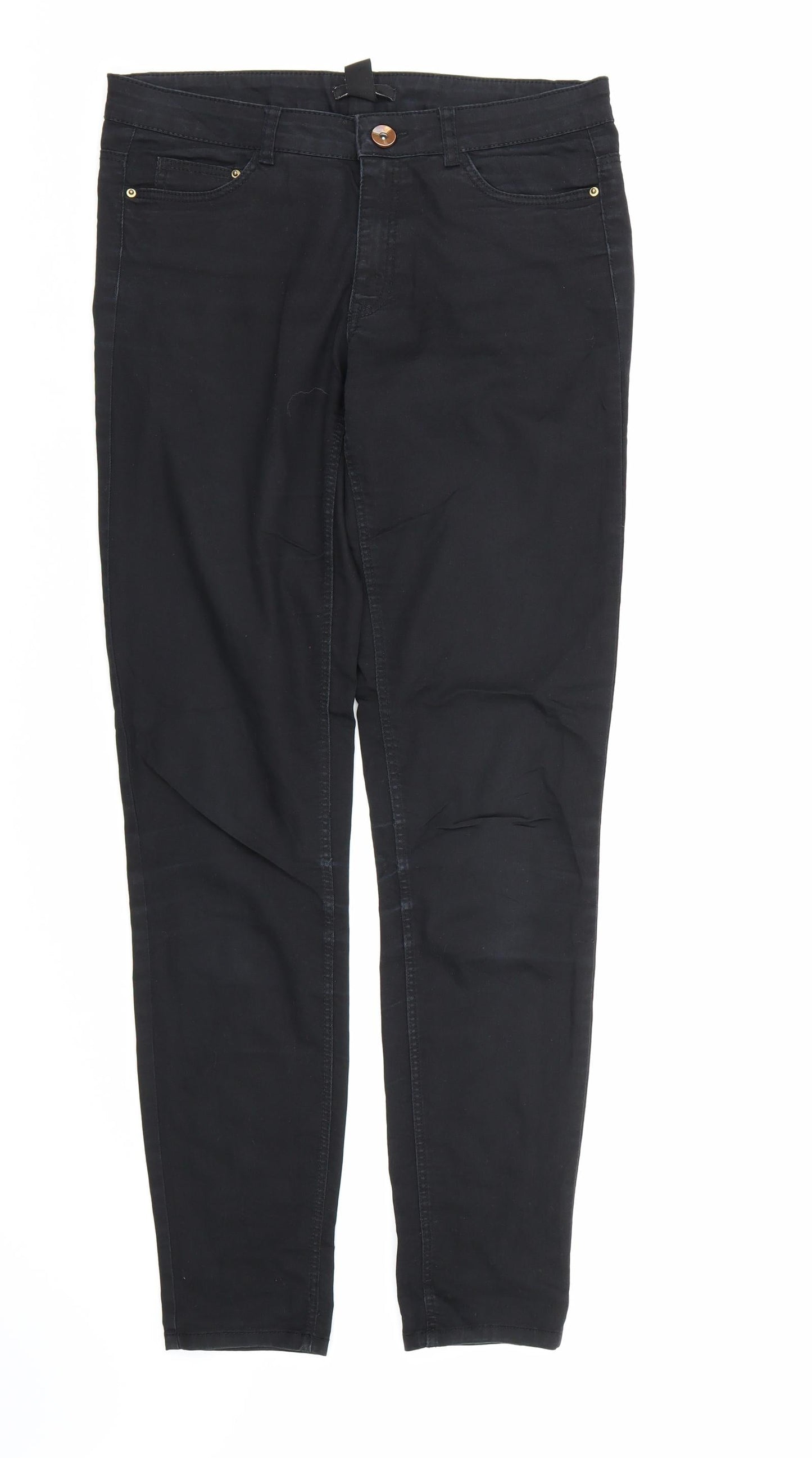 Womens UK Size  H&M Regular Fit Skinny Black Jeans