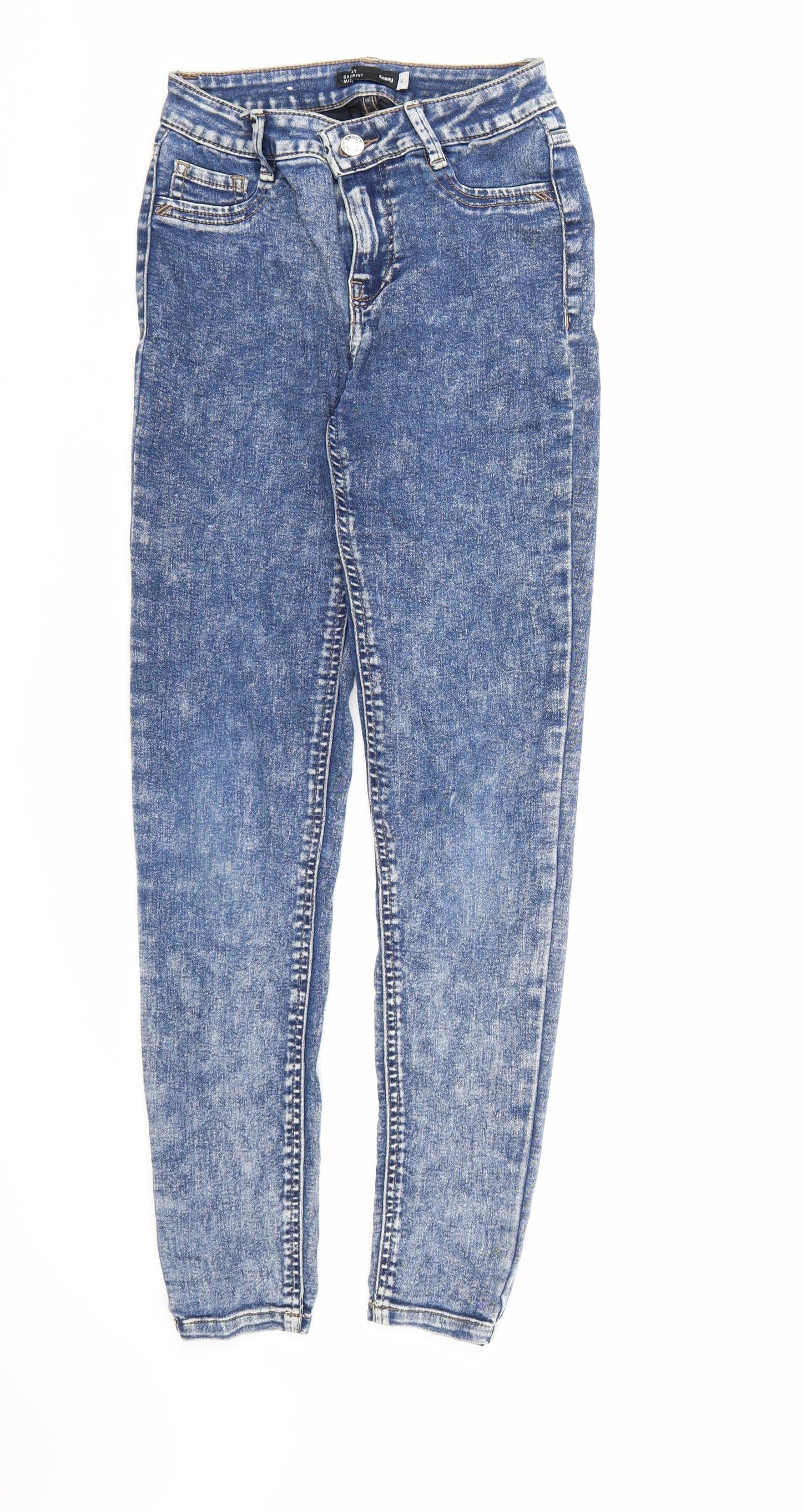 Womens UK Size 6 Sinsay Regular Fit Skinny Blue Jeans