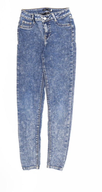 Womens UK Size 6 Sinsay Regular Fit Skinny Blue Jeans