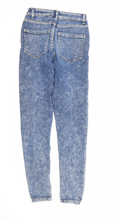 Womens UK Size 6 Sinsay Regular Fit Skinny Blue Jeans