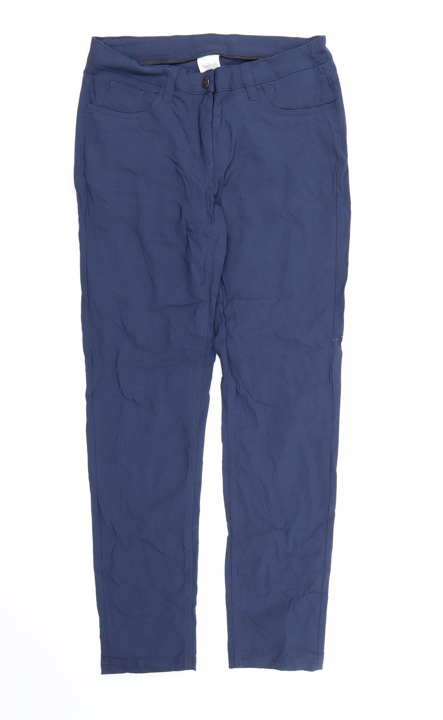 Womens UK Size 12 Up Fashion Regular Fit  Blue Trousers