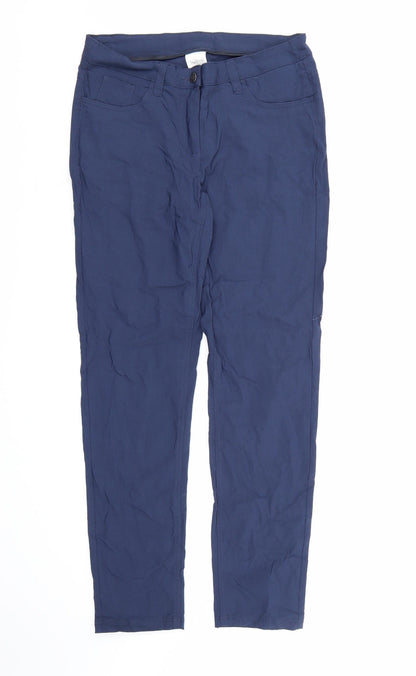 Womens UK Size 12 Up Fashion Regular Fit  Blue Trousers