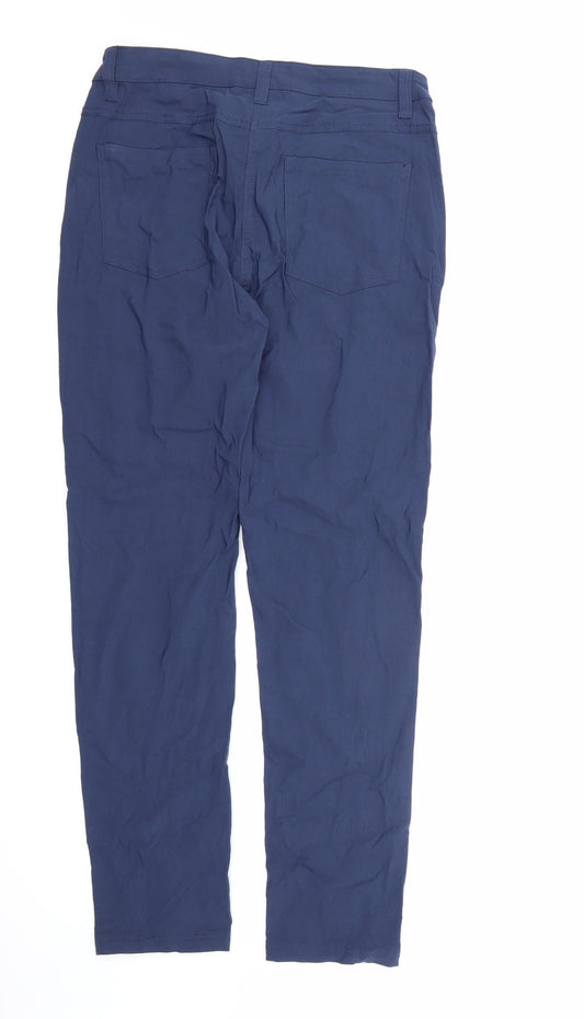 Womens UK Size 12 Up Fashion Regular Fit  Blue Trousers