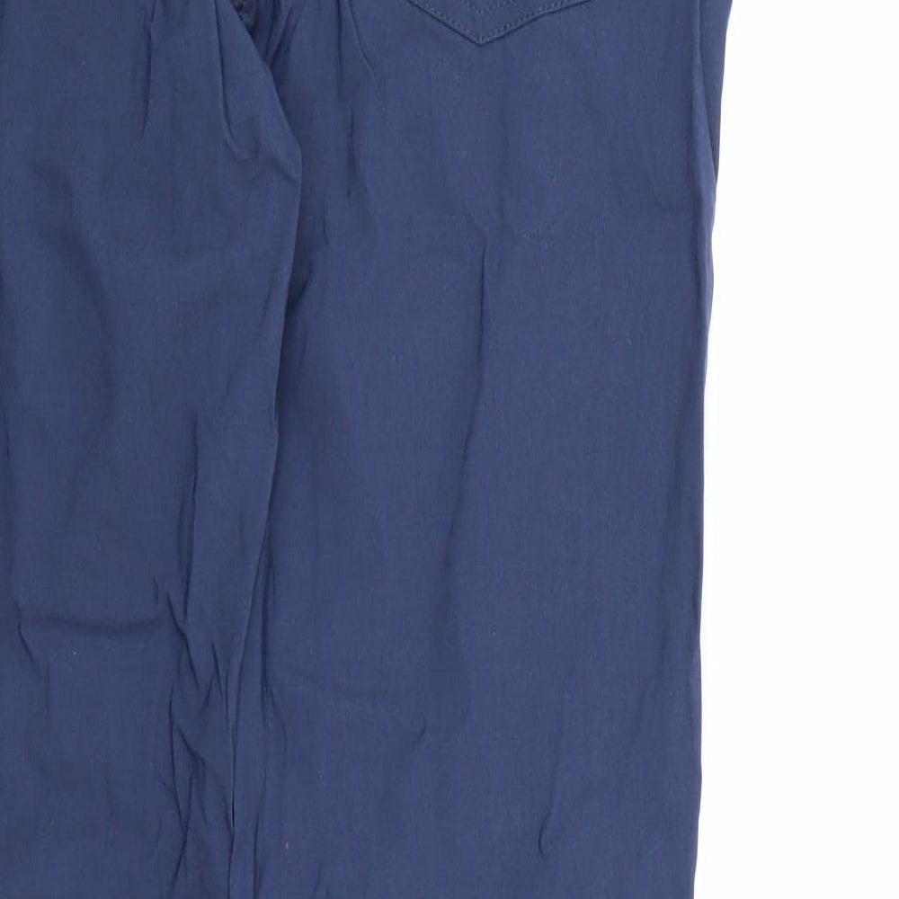 Womens UK Size 12 Up Fashion Regular Fit  Blue Trousers