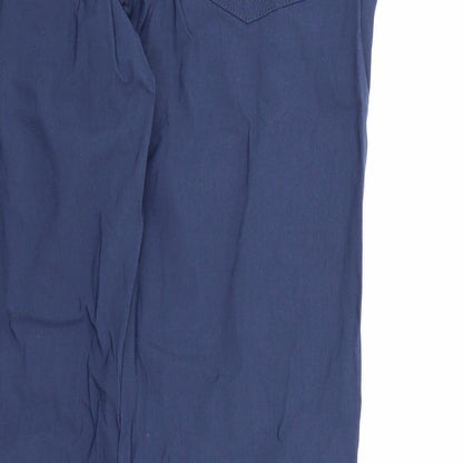 Womens UK Size 12 Up Fashion Regular Fit  Blue Trousers