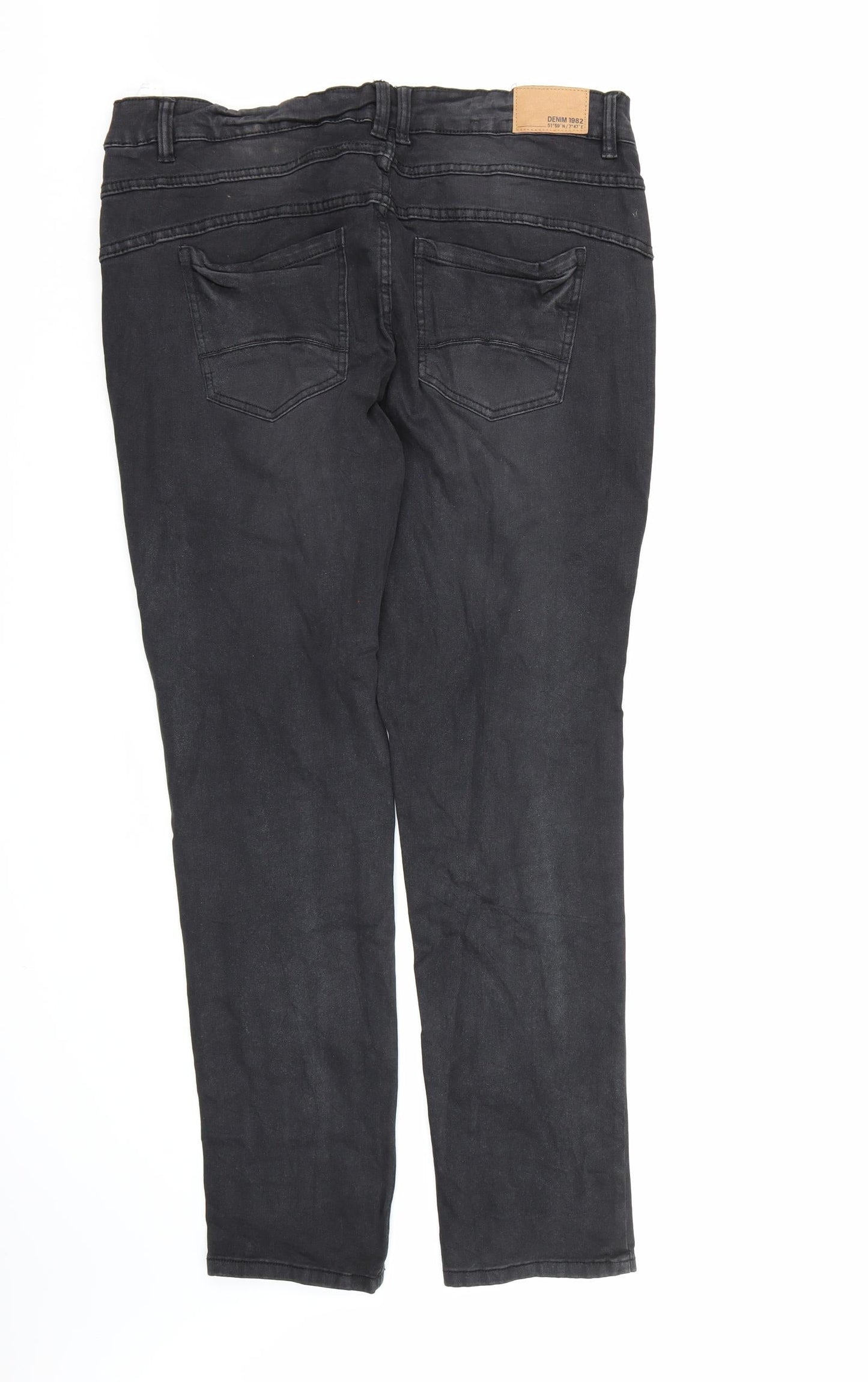 Denim 1982 Womens Black  Denim Straight Jeans  L31 in