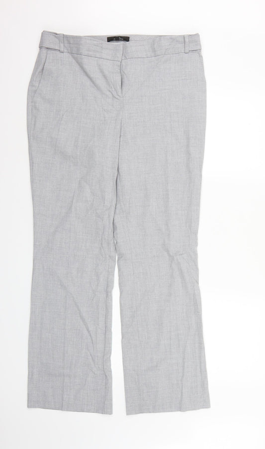 NEXT Womens Grey  Rayon Dress Pants Trousers Size 14 L30 in