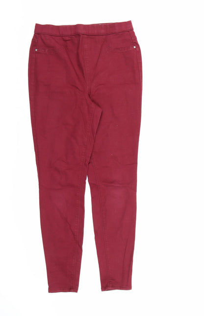 Womens UK Size 10 Papaya Regular Fit Jegging Red Jeans