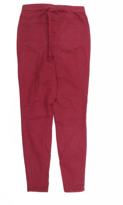 Womens UK Size 10 Papaya Regular Fit Jegging Red Jeans