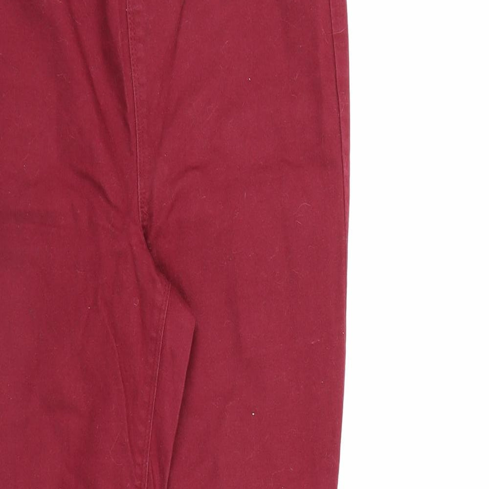 Womens UK Size 10 Papaya Regular Fit Jegging Red Jeans