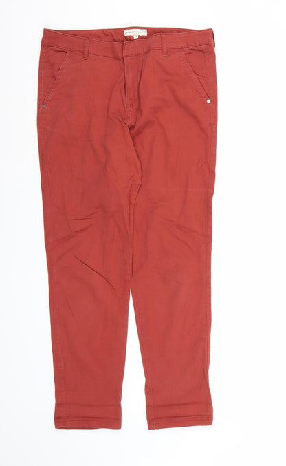 F&F Womens Orange  Denim Skinny Jeans Size 10 L26 in