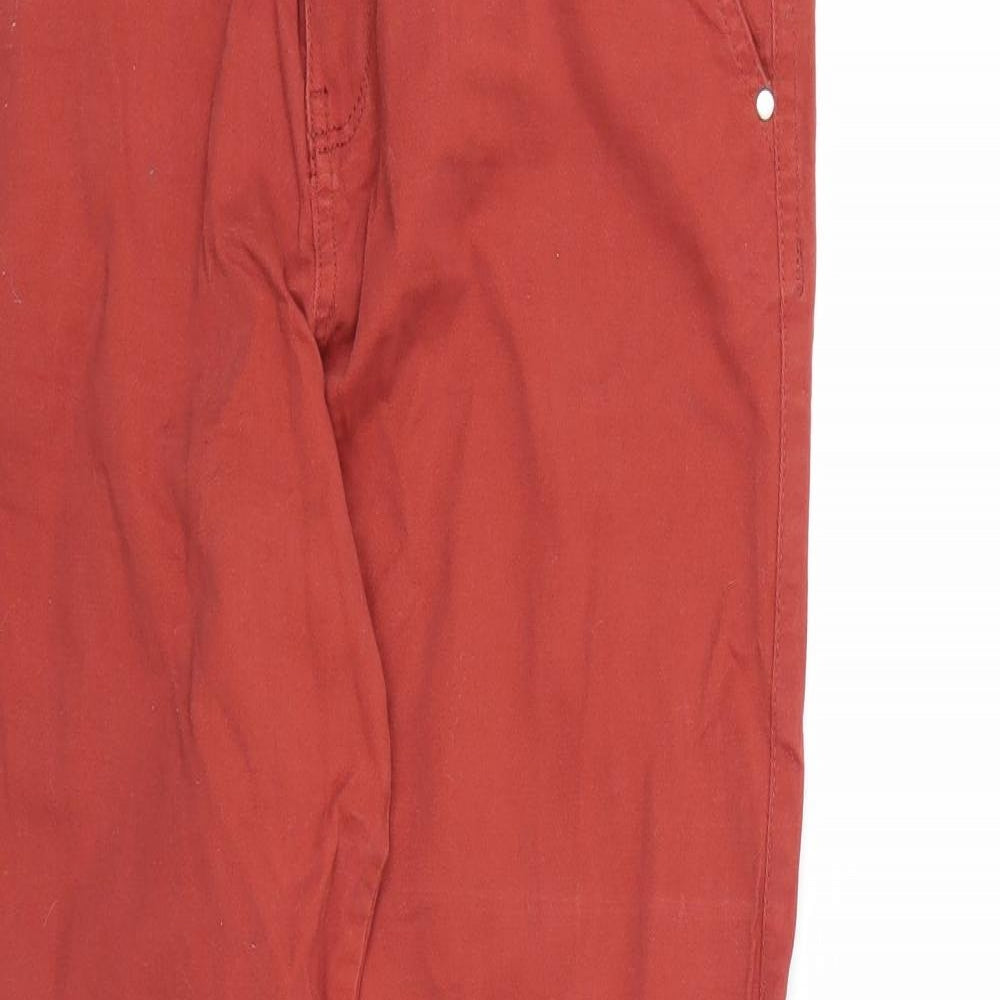 F&F Womens Orange  Denim Skinny Jeans Size 10 L26 in