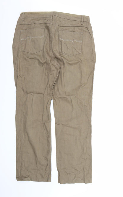 Fairfield  Womens Green  Denim Straight Jeans Size 16 L30 in